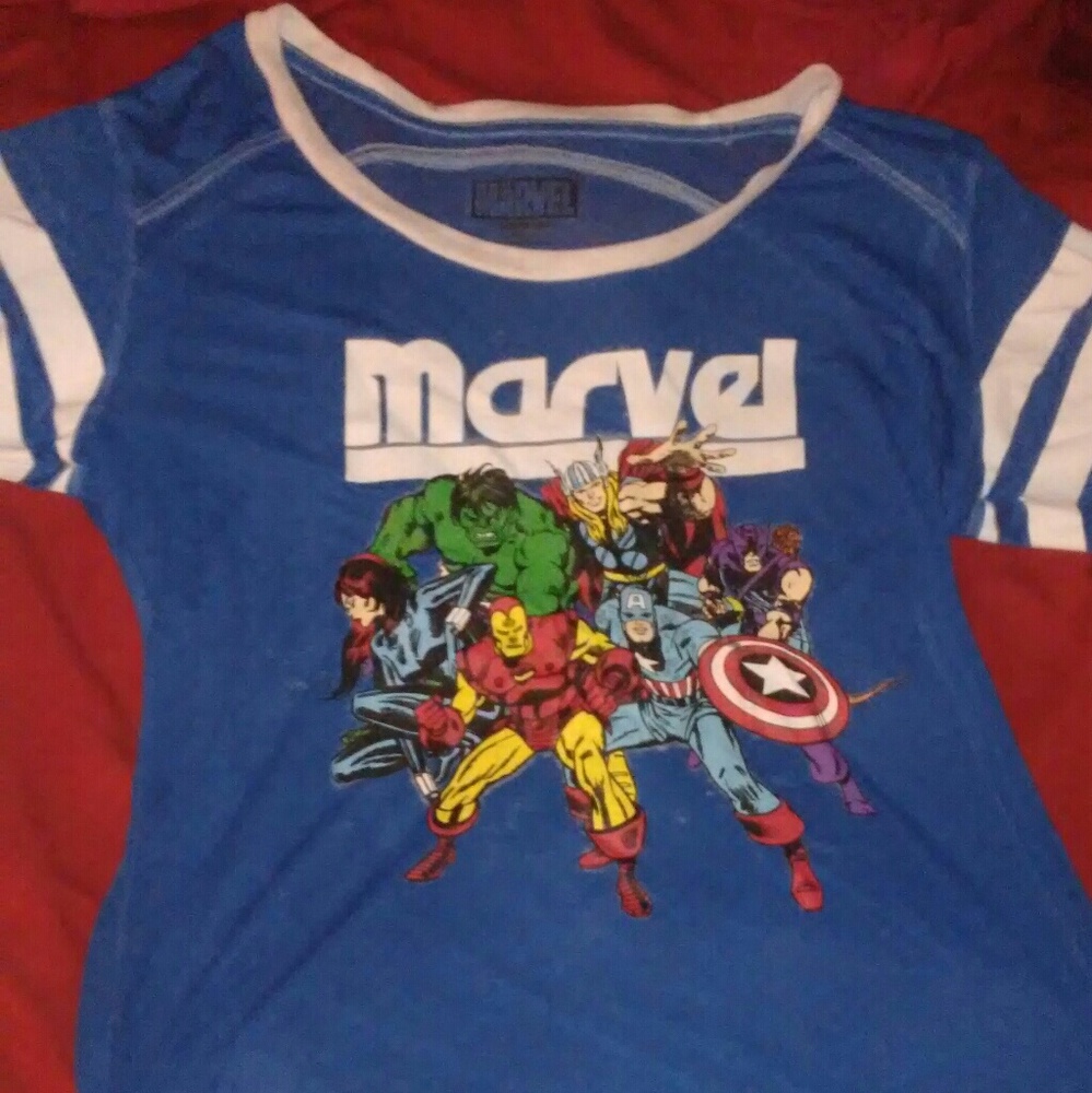 Blue marvel shirt